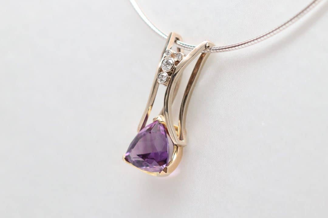 Trillion Amethyst Pendant David Adams Fine Jewelry