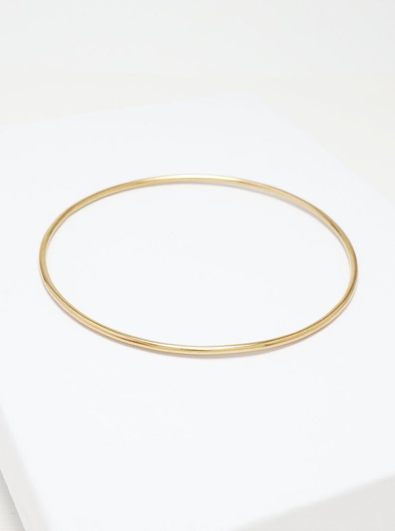 Solid Gold Stackable Slip On Bangle - David Adams Fine Jewelry