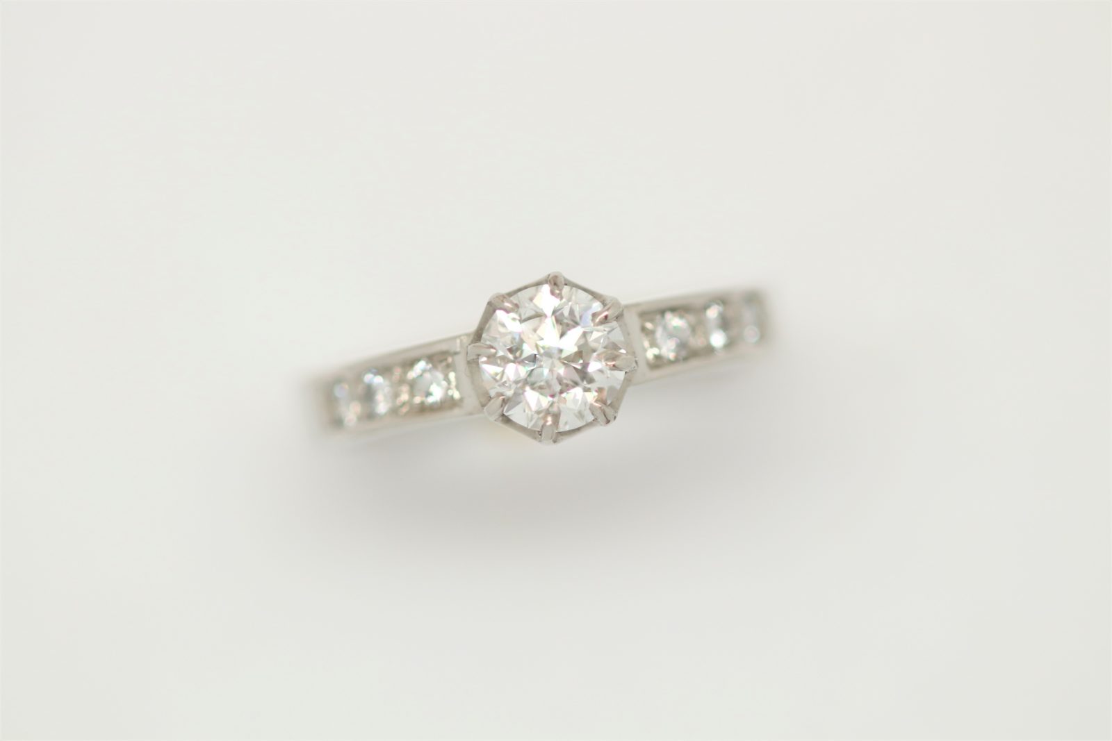 Cut Down Micro Pave Diamond Oval Halo Modern Style Engagement Ring Platinum  950 | eBay