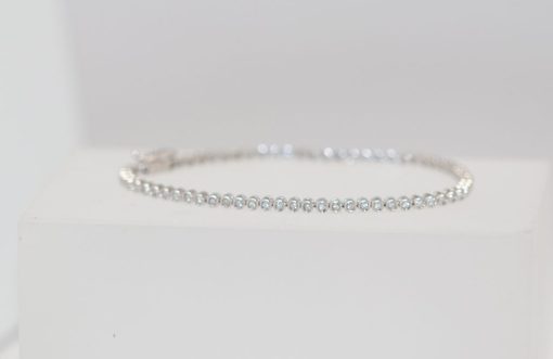 14 Karat White Gold Diamond Tennis Bracelet