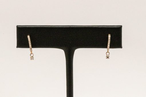 14K Yellow Gold Diamond Earrings