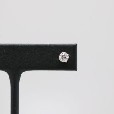 14K White Gold Round Diamond Stud Earrings – 1.00 CTW