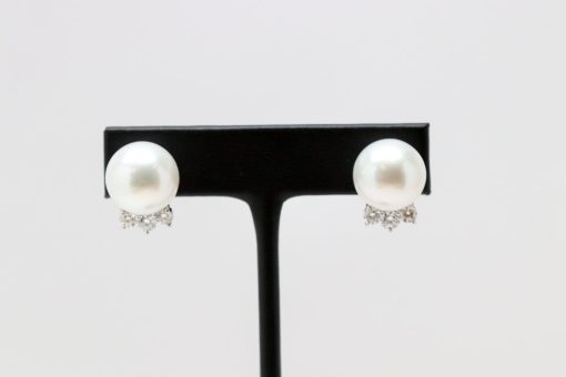 12.13mm Tahitian grey Pearl Earrings