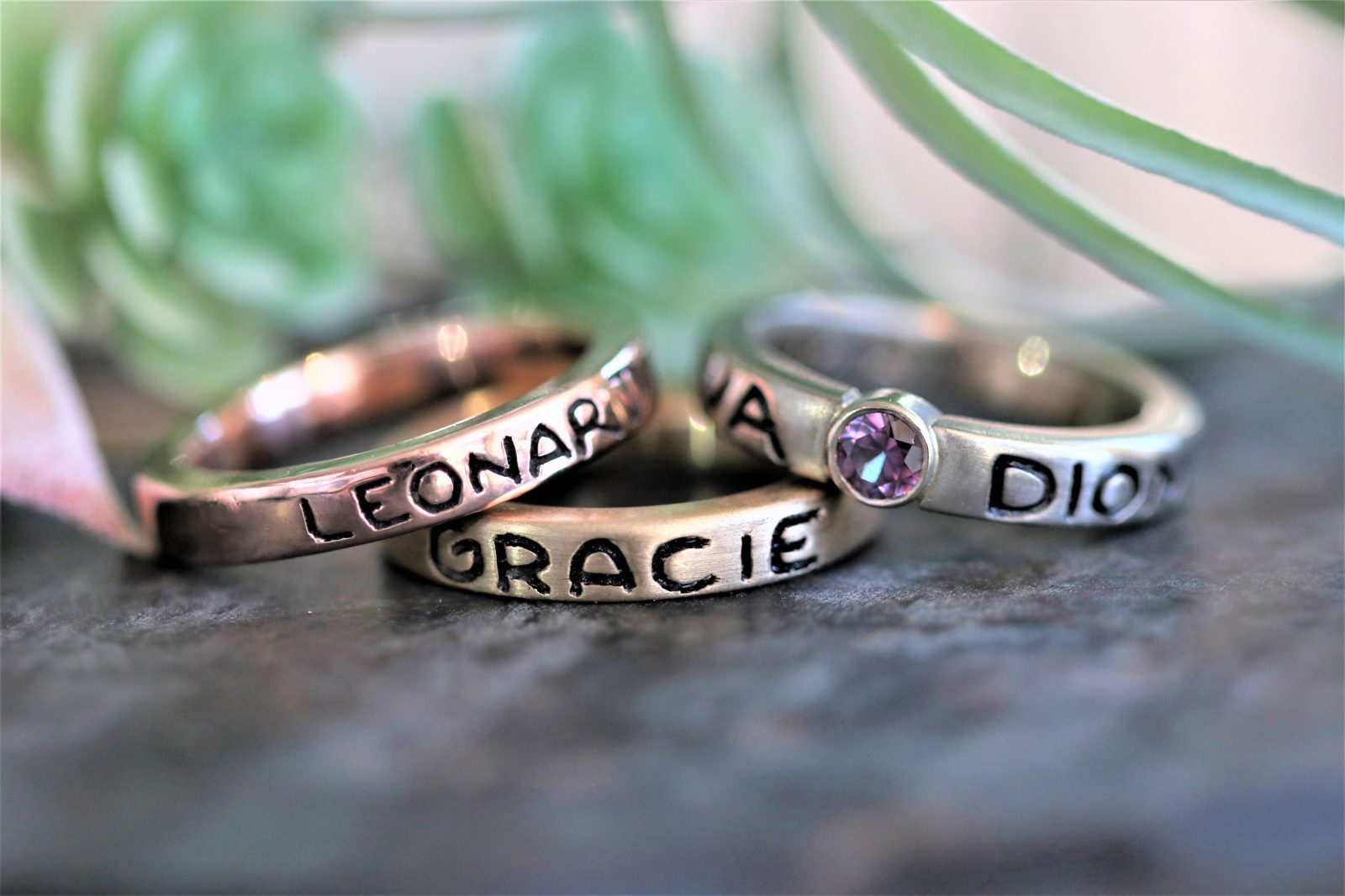 Mother's Ring in Sterling Silver with Birthstone - Image 3